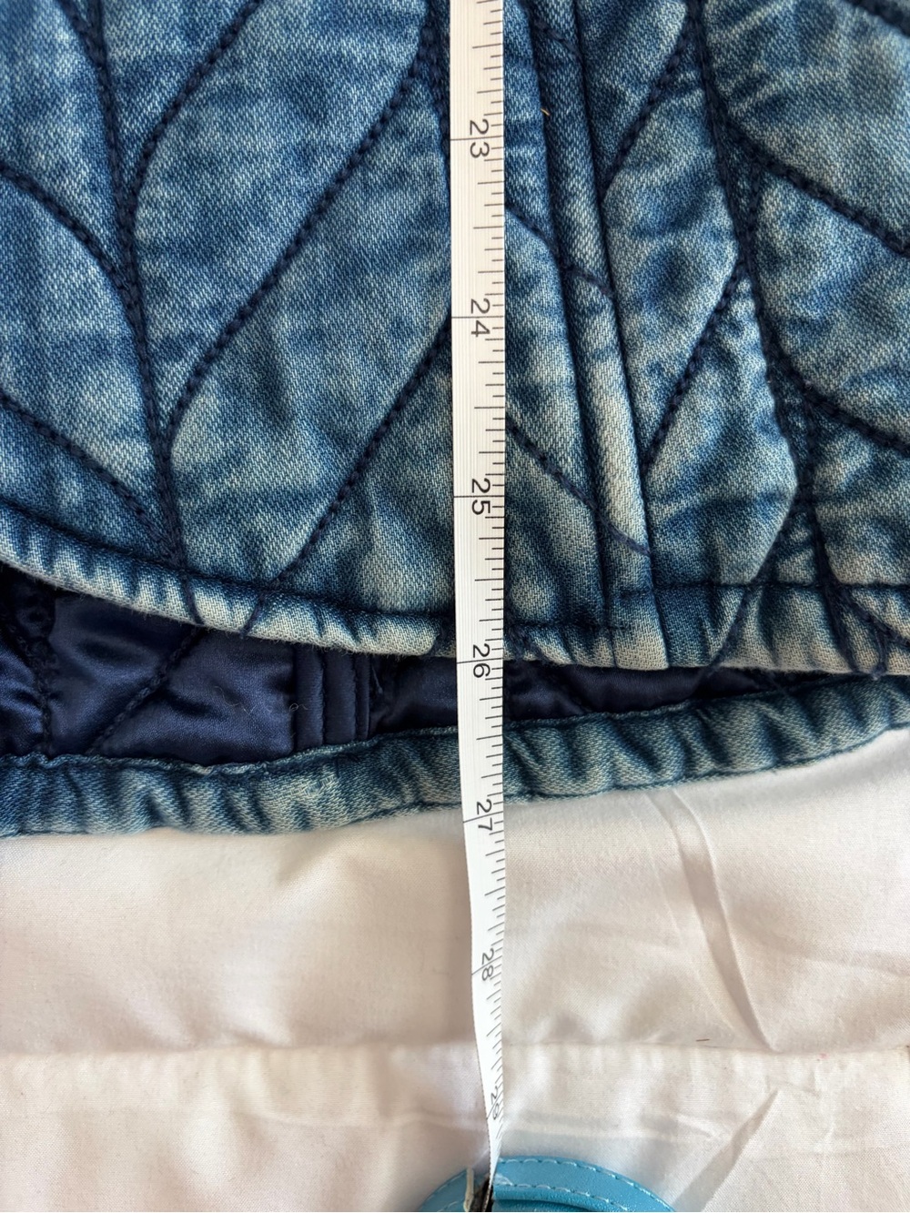 NWOT Aratta Silent Journey- Embroidered Quilted Blue Mineral Wash Blazer - Picture 8 of 16